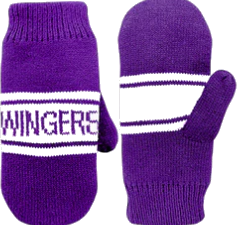 Oak Valley Bears custom knit mittens